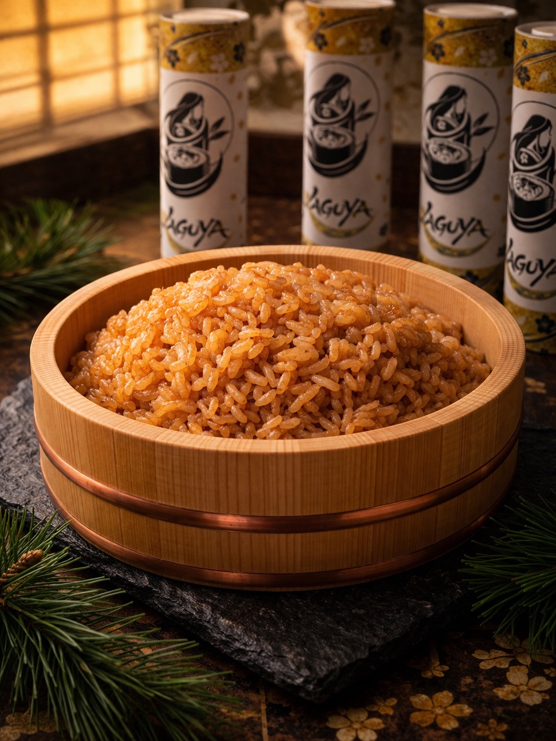 Koshihikari sushi rice seasoned with premium red vinegar